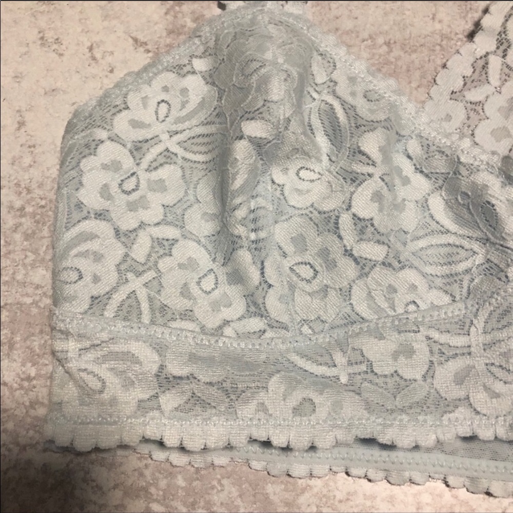 Free People Galloon Lace Bralette Blue Small NWT - Picture 7 of 13